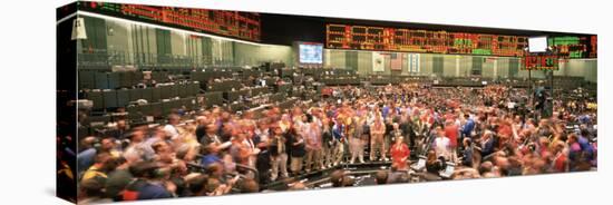 Large Group of People on the Trading Floor, Chicago Board of Trade, Chicago, Illinois, USA-null-Premier Image Canvas