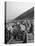 Large Railroad Crews Prying Up Track and Putting in Switch on Railroad Running Through Cajon Pass-Peter Stackpole-Premier Image Canvas