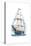 Large Sailboat - Icon-Lantern Press-Stretched Canvas