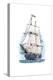 Large Sailboat - Icon-Lantern Press-Stretched Canvas