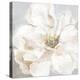 Large White Floral I-Alex Black-Stretched Canvas