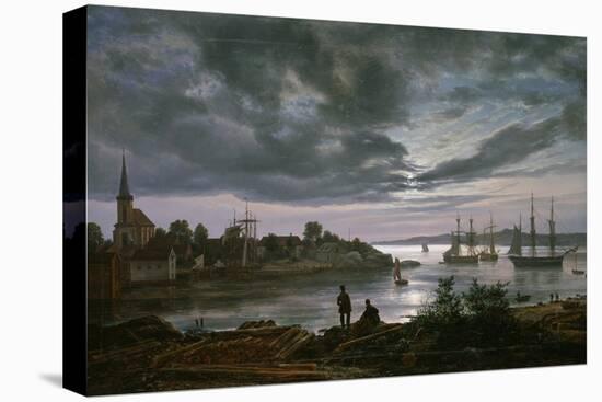 Larvik by Moonlight-Johan Christian Clausen Dahl-Premier Image Canvas