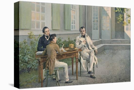 'Las Casas and His Son Writing The History of Napoleon Under His Dictation', c1815, (1896)-Unknown-Premier Image Canvas