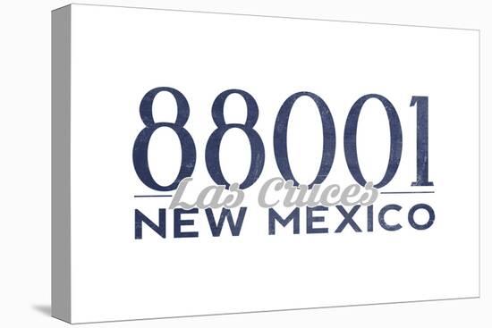 Las Cruces, New Mexico - 88001 Zip Code (Blue)-Lantern Press-Stretched Canvas