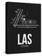 LAS Las Vegas Airport Black-NaxArt-Stretched Canvas