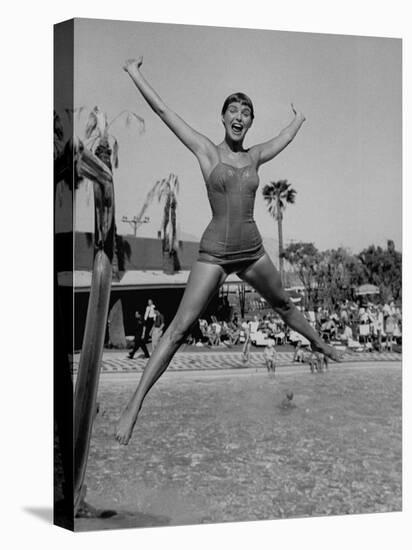 Las Vegas Chorus Girl Kim Smith at the Swimming Pool in the Sands Hotel-Loomis Dean-Premier Image Canvas