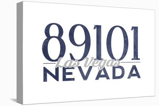 Las Vegas, Nevada - 89101 Zip Code (Blue)-Lantern Press-Stretched Canvas