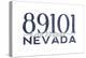 Las Vegas, Nevada - 89101 Zip Code (Blue)-Lantern Press-Stretched Canvas