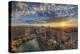 Las Vegas, Nevada - Aerial View at Sunset-Lantern Press-Stretched Canvas