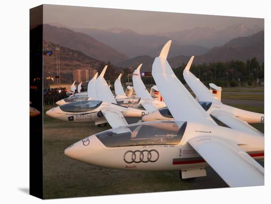 Last Light on Gliders at Fai World Sailplane Grand Prix, Vitacura Airfield, Santiago, Chile-David Wall-Premier Image Canvas