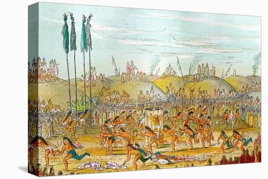 Last Race Ceremony Mandan O-Kee-Pa-George Catlin 1841-George Catlin-Stretched Canvas