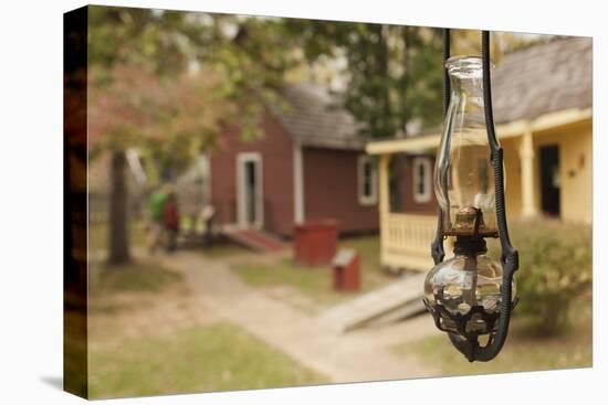 Late 19th Century Oil Lamp, Adams Corner Rural Village, Oklahoma, USA-Walter Bibikow-Premier Image Canvas