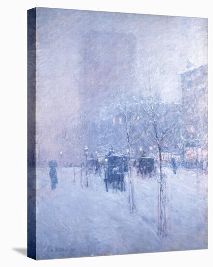 Late Afternoon, New York: Winter-Frederick Childe Hassam-Stretched Canvas