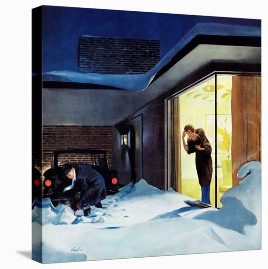 "Late for Party Due to Snow," January 27, 1962-George Hughes-Premier Image Canvas