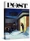 "Late for Party Due to Snow," Saturday Evening Post Cover, January 27, 1962-George Hughes-Premier Image Canvas