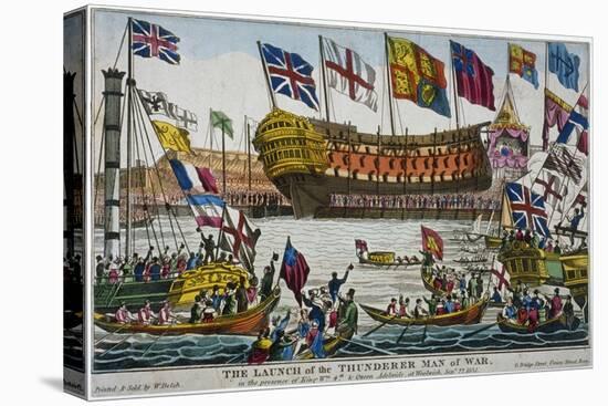 Launch of HMS 'Thunderer, Woolwich Royal Dockyard, Kent, 1831-null-Premier Image Canvas