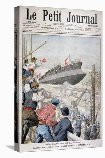 Launch of the French Battleship 'Patrie, Toulon, December 1903-null-Premier Image Canvas