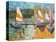 Launching Boats, Calella De Palafrugell, Spain-Andrew Macara-Premier Image Canvas
