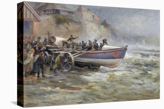 Launching the Cullerboats Lifeboat, 1902-Robert Jobling-Premier Image Canvas