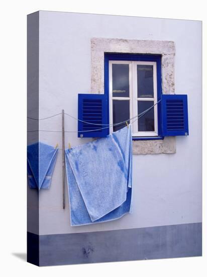 Laundry Hanging on Line at Window in the Moorish Quarter of Alfama, Lisbon, Portugal-Yadid Levy-Premier Image Canvas