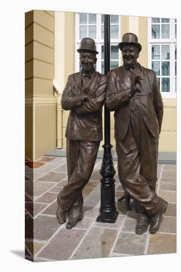 Laurel and Hardy Statue, Coronation Hall, Ulverston, Cumbria, 2009-Peter Thompson-Premier Image Canvas