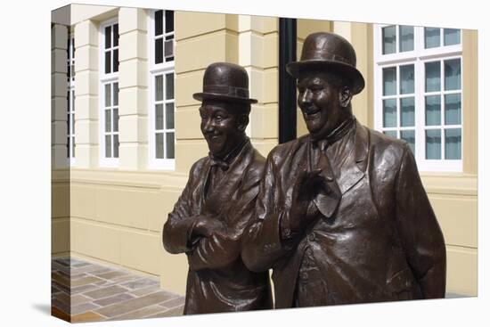 Laurel and Hardy Statue, Coronation Hall, Ulverston, Cumbria, 2009-Peter Thompson-Premier Image Canvas