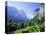 Lauterbrunnen and Staubbach Falls, Jungfrau Region, Swiss Alps, Switzerland, Europe-Roy Rainford-Premier Image Canvas