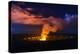 Lava Steam Vent Glowing at Night in Halemaumau Crater, Hawaii Volcanoes National Park, Hawaii, Usa-Russ Bishop-Premier Image Canvas