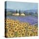 Lavender And Sunflowers, Provence-Hazel Barker-Stretched Canvas