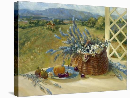 Lavender Basket-Ruth Baderian-Stretched Canvas