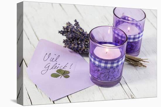 Lavender, Blossoms, Envelope, Four-Leafed Clover, Candles-Andrea Haase-Premier Image Canvas