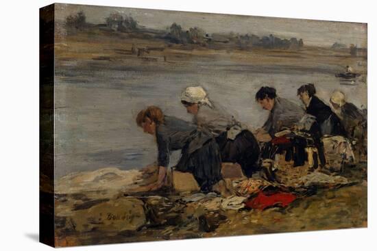 Laveuses au Bord de la Toucques,c.1885-90-Eugène Boudin-Premier Image Canvas