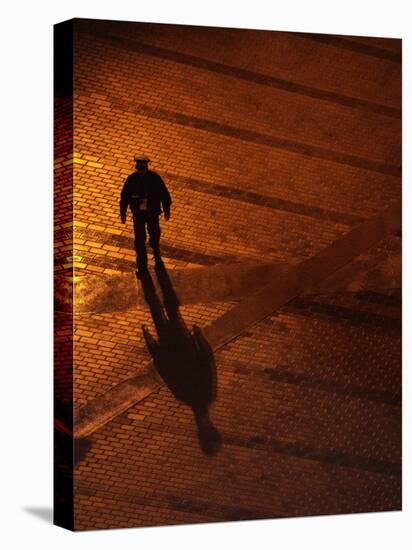 Law Enforcement Officer Patrols before the Opening Ceremony for the Vancouver 2010 Olympics-null-Premier Image Canvas