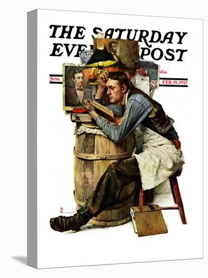 "Law Student" Saturday Evening Post Cover, February 19,1927-Norman Rockwell-Premier Image Canvas