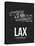 LAX Los Angeles Airport Black-NaxArt-Stretched Canvas