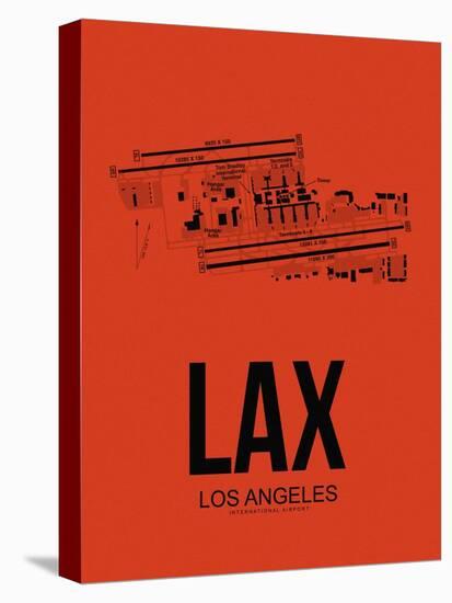 LAX Los Angeles Airport Orange-NaxArt-Stretched Canvas