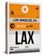 LAX Los Angeles Luggage Tag 2-NaxArt-Stretched Canvas