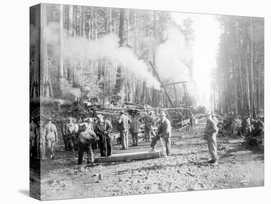 Laying Ties, 1918-Asahel Curtis-Premier Image Canvas