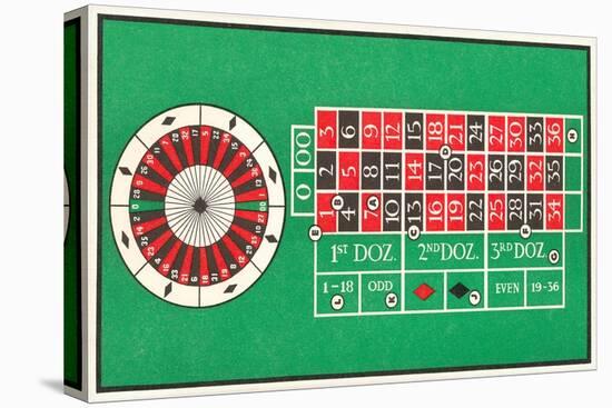 Layout of Roulette Table-null-Stretched Canvas