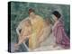 Le Bain (Two Mothers and their Children in a Boa)-Mary Cassatt-Premier Image Canvas