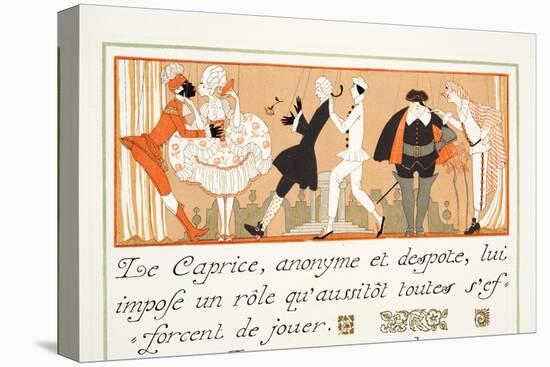 Le Caprice, from Personages De Comedie, Pub. 1922 (Pochoir Print)-Georges Barbier-Premier Image Canvas