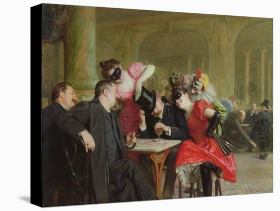 Le Carnival a L'hotel Ferraille, 1901 (Oil on Canvas)-Remy Cogghe-Premier Image Canvas