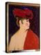 Le Chale Rouge Painting by Alexei Von Javlensky (Alexi Von Jawlensky, Alexej Von Javlenski) (1864-1-Alexej Von Jawlensky-Premier Image Canvas