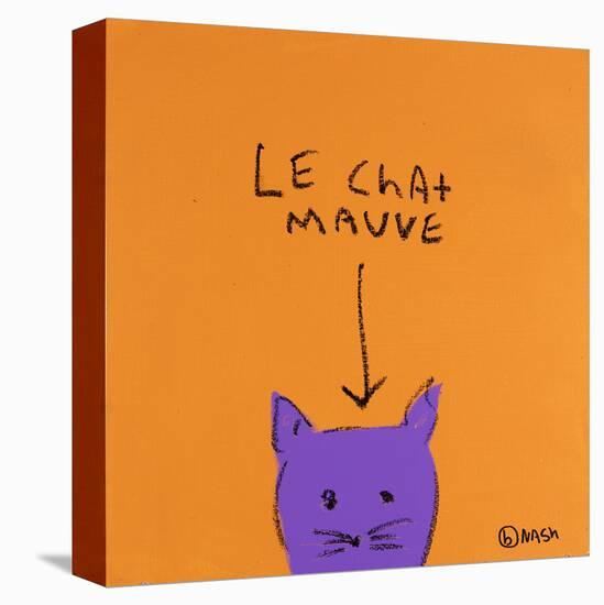 Le Chat Mauve-Brian Nash-Stretched Canvas