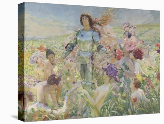 Le chevalier aux fleurs (tiré de Wagner, Parsifal)-Georges Antoine Rochegrosse-Premier Image Canvas