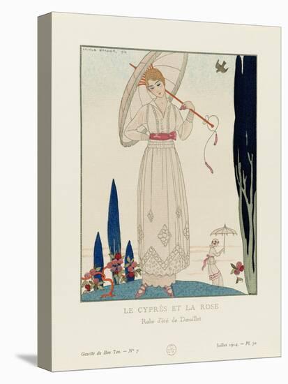 Le Cypres Et La Rose, Summer Dress by Georges Doeuillet, Art-Deco Fashion, for the Gazette Du Bon T-Georges Barbier-Premier Image Canvas