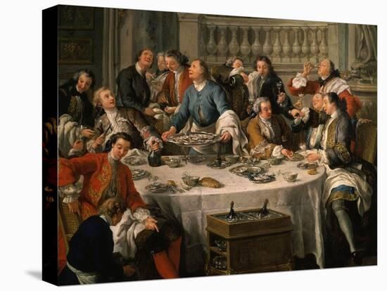 Le Déjeuner D'Huîtres (Oyster Dinner) 1735 (Detail)-Jean Francois de Troy-Premier Image Canvas