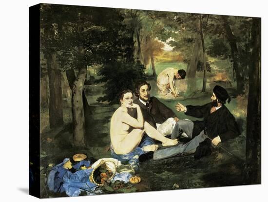 Le Déjeuner Sur L'Herbe (Luncheon on the Grass)-Edouard Manet-Stretched Canvas