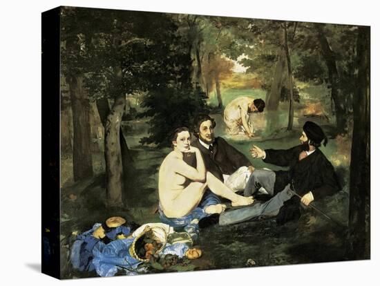 Le Déjeuner Sur L'Herbe (Luncheon on the Grass)-Edouard Manet-Stretched Canvas