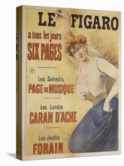 Le Figaro a tous les jours Six Pages, Les Samedis Page de Musique, Les Lundis Caran d'Ache-Jules Chéret-Premier Image Canvas